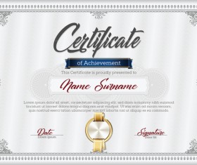 Certificate templete gray vector 01