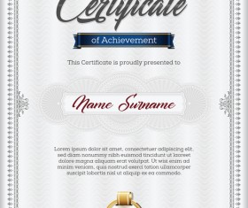 Certificate templete gray vector 02
