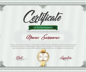Certificate templete green vector 01