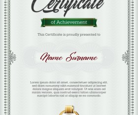 Certificate templete green vector 02