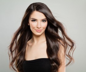 Charming black hair woman fashion model Stock Photo 05