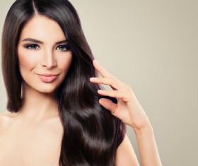 Charming black hair woman fashion model Stock Photo 09