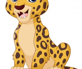 Cheetah cute cartoon vector