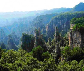 China Zhangjiajie beautiful mountain peaks Stock Photo