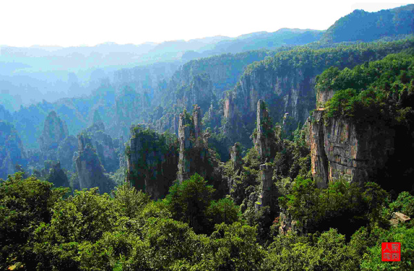 China Zhangjiajie beautiful mountain peaks Stock Photo