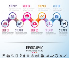 Circles infographic colored vector template 03