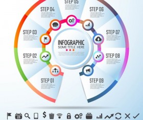 Circles option infographic template vector 04