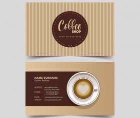 Coffee shop business card vector 02