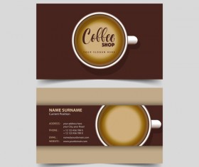 Coffee shop business card vector 04