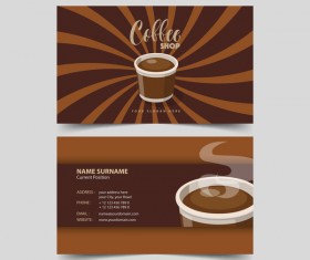 Coffee shop business card vector 05