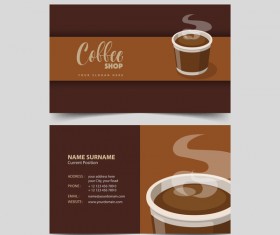 Coffee shop business card vector 06