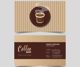 Coffee shop business card vector 07