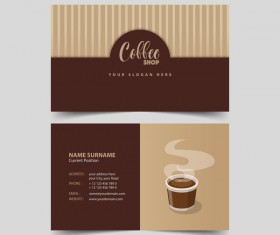 Coffee shop business card vector 08