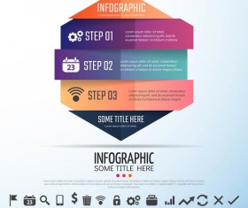 Colored banners with infographic template vector 02