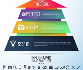 Colored banners with infographic template vector 05