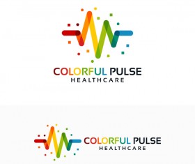 Colorful healthcare logo vector