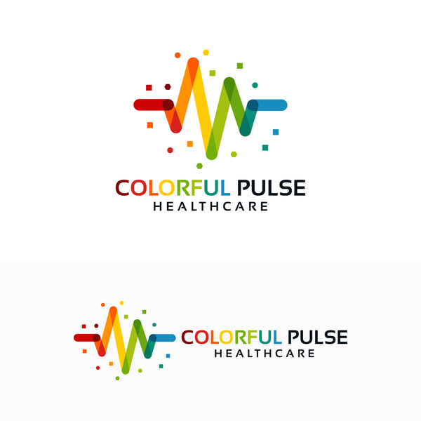 Colorful healthcare logo vector
