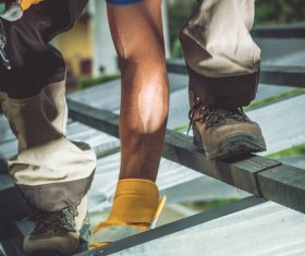 Construction workers at work Stock Photo 08