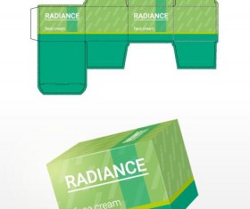 Cosmetic packaging box template vector 01