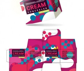 Cosmetic packaging box template vector 02