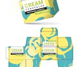 Cosmetic packaging box template vector 04