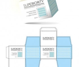 Cosmetic packaging box template vector 05