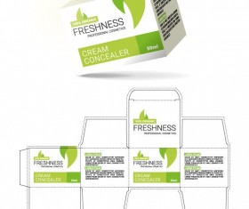 Cosmetic packaging box template vector 06
