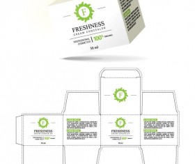 Cosmetic packaging box template vector 07