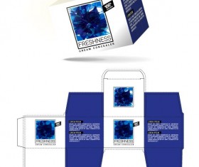 Cosmetic packaging box template vector 08