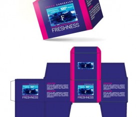 Cosmetic packaging box template vector 09
