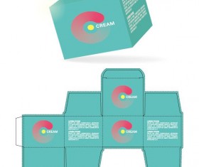 Cosmetic packaging box template vector 12