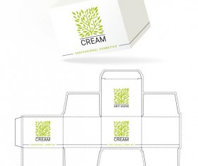 Cosmetic packaging box template vector 14