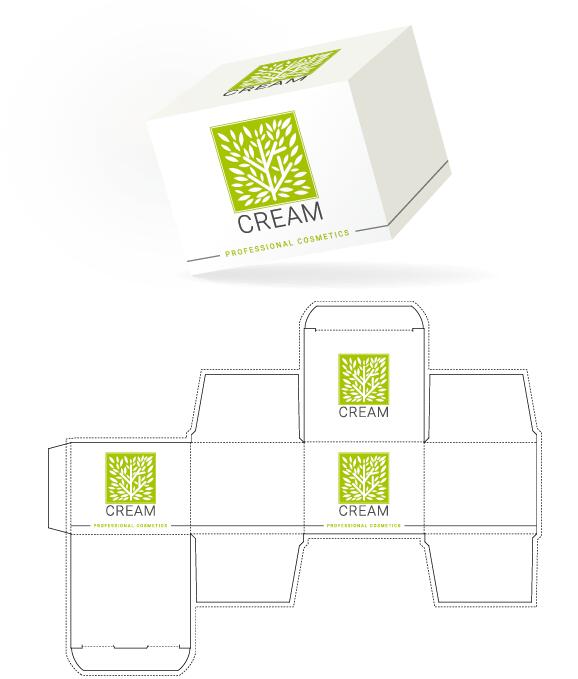 Cosmetic packaging box template vector 16