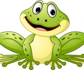 Cute frog cartoon vector 02