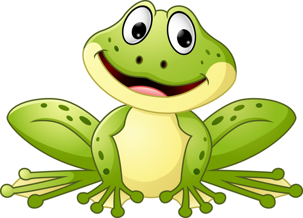 Cute frog cartoon vector 02