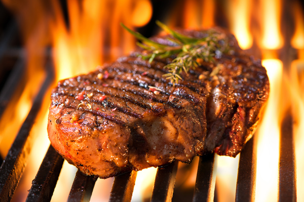 Delicious charcoal grilled lamb Stock Photo 02