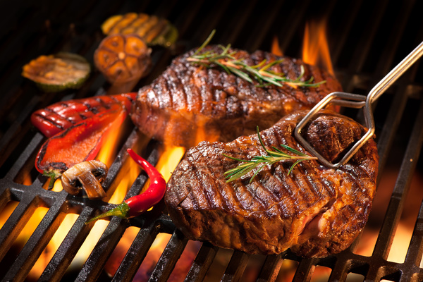 Delicious charcoal grilled lamb Stock Photo 03