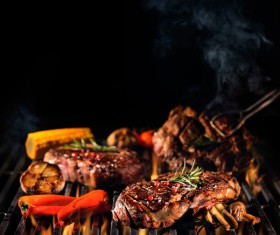 Delicious charcoal grilled lamb Stock Photo 05