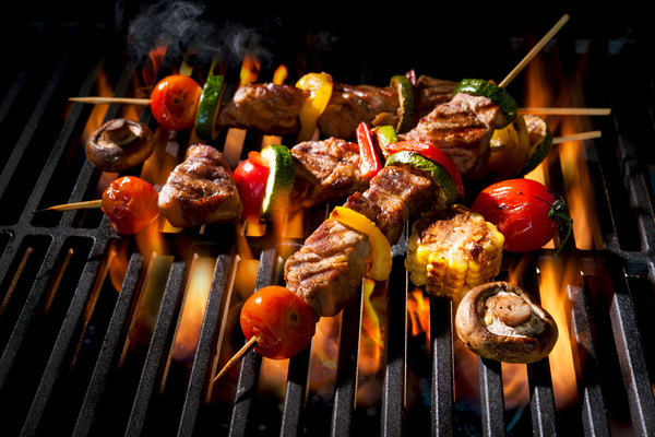 Delicious charcoal grilled lamb Stock Photo 06