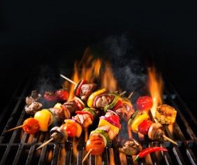 Delicious charcoal grilled lamb Stock Photo 07