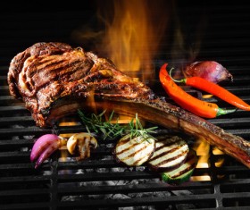 Delicious charcoal grilled lamb Stock Photo 08