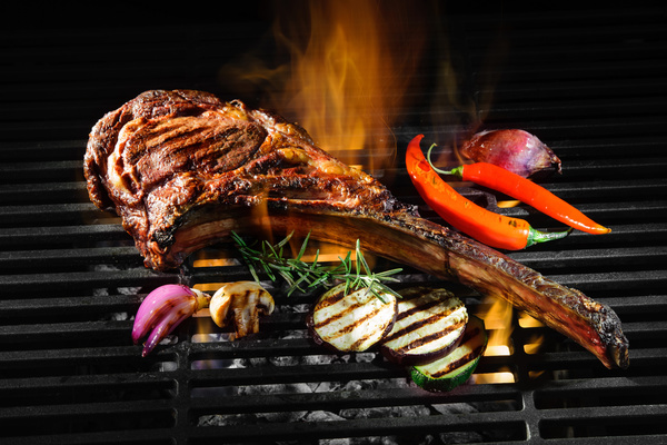 Delicious charcoal grilled lamb Stock Photo 08