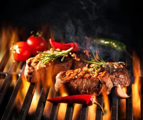 Delicious charcoal grilled lamb Stock Photo 09