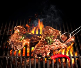 Delicious charcoal grilled lamb Stock Photo 10