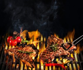 Delicious charcoal grilled lamb Stock Photo 11