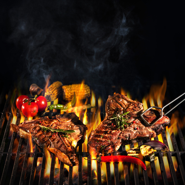 Delicious charcoal grilled lamb Stock Photo 11