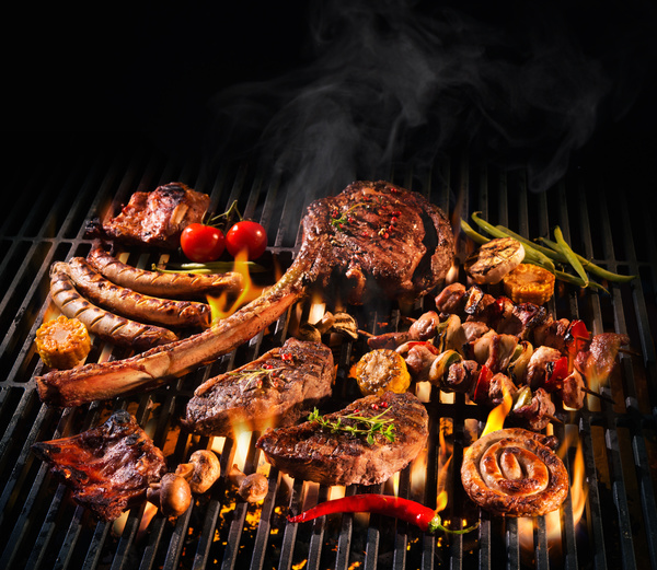 Delicious charcoal grilled lamb Stock Photo 12