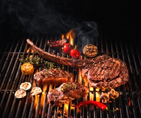 Delicious charcoal grilled lamb Stock Photo 13