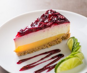 Delicious dessert on the plate Stock Photo