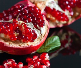Delicious dessert pomegranate Stock Photo 02